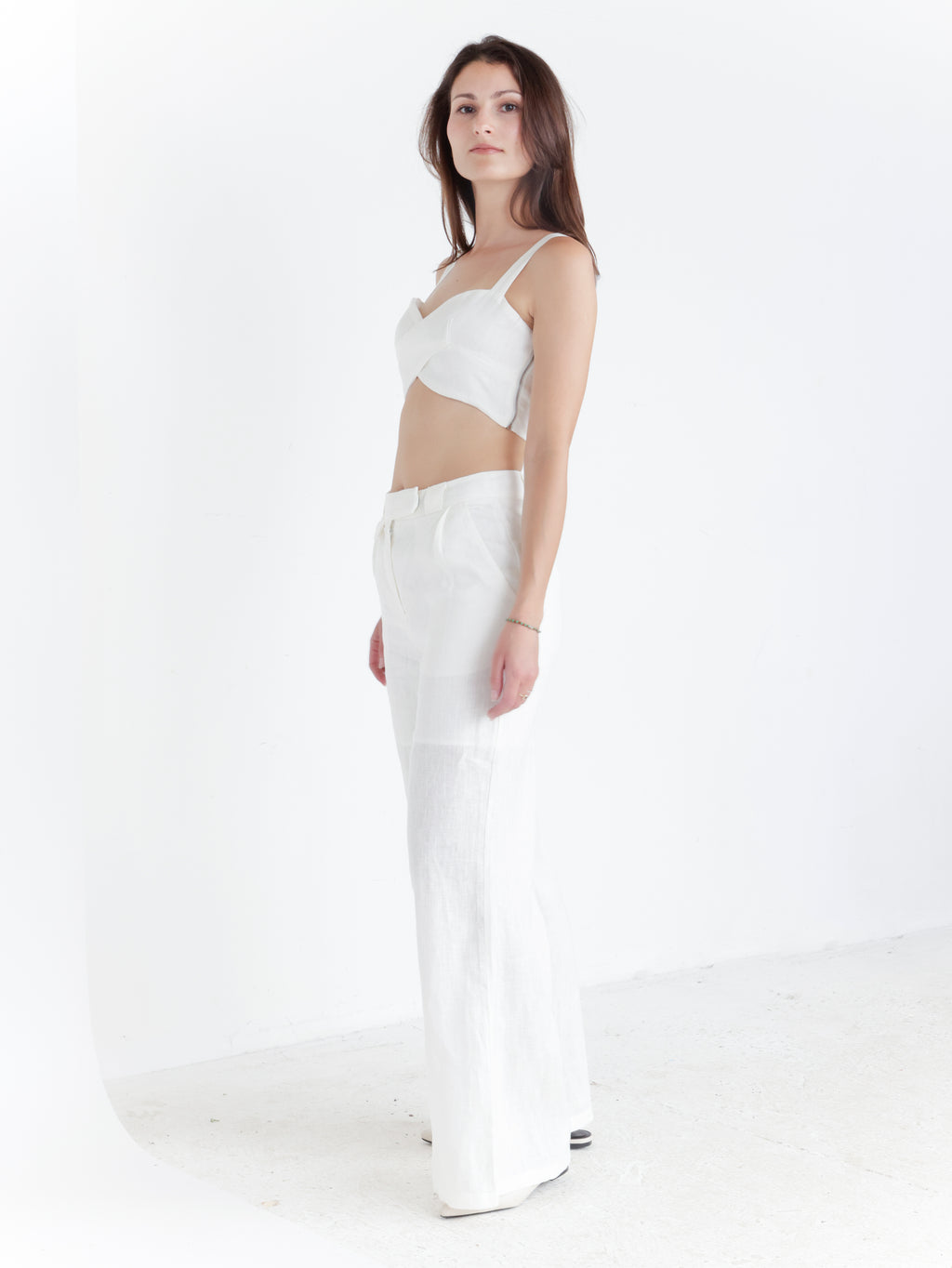 Hlače Linen ivory