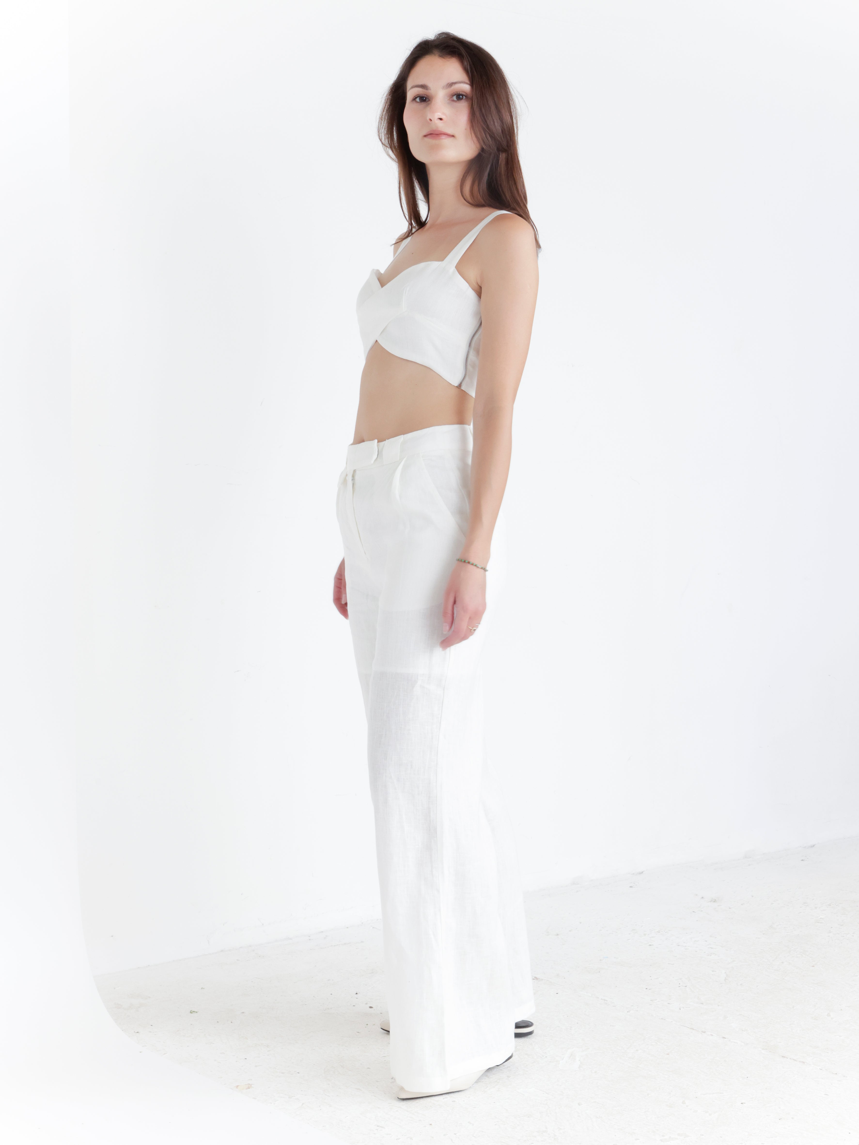 Hlače Linen ivory