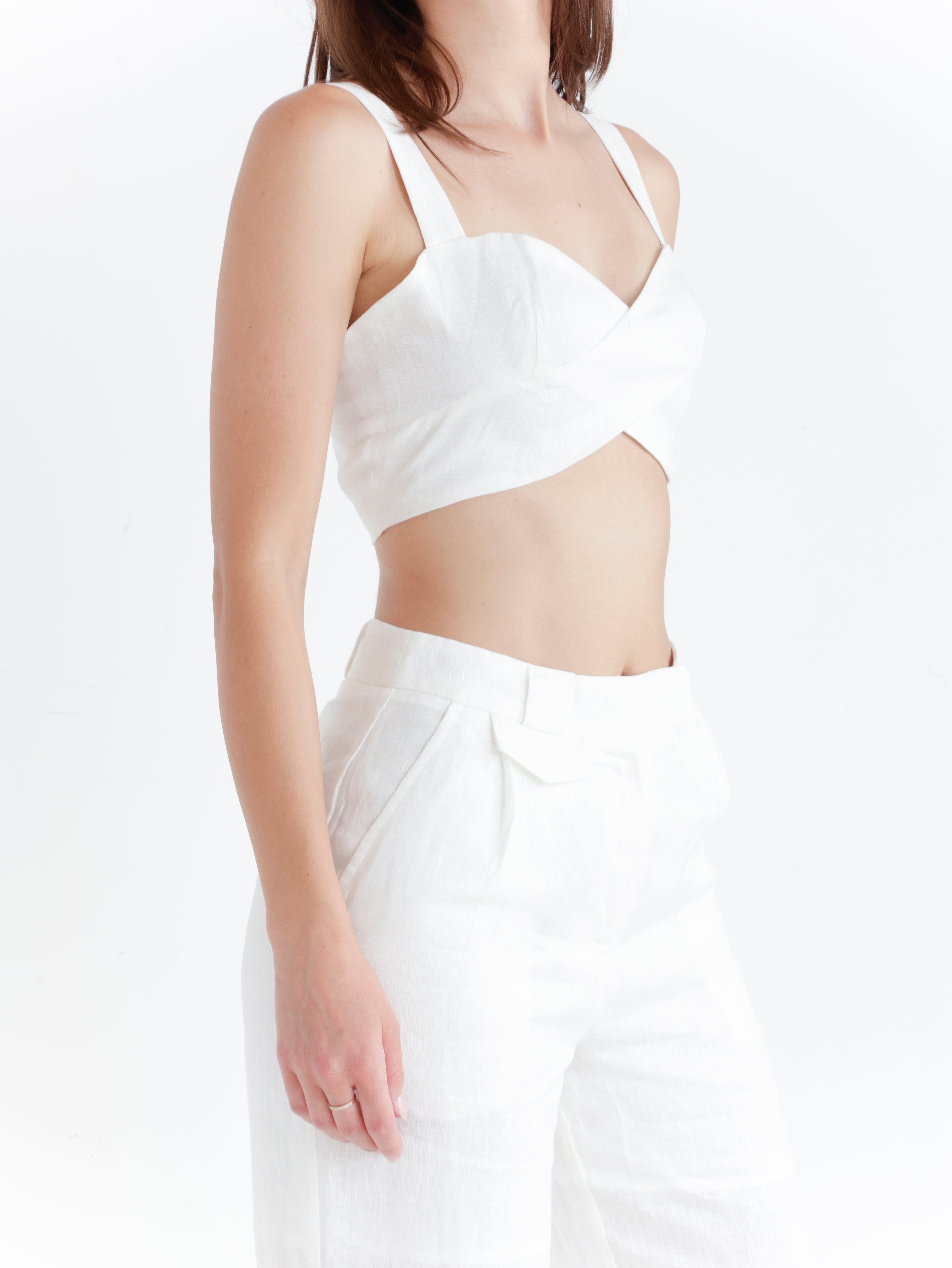 Hlače Linen ivory