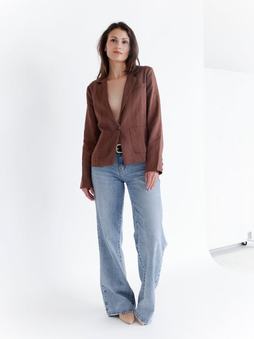 Blazer Linen brown