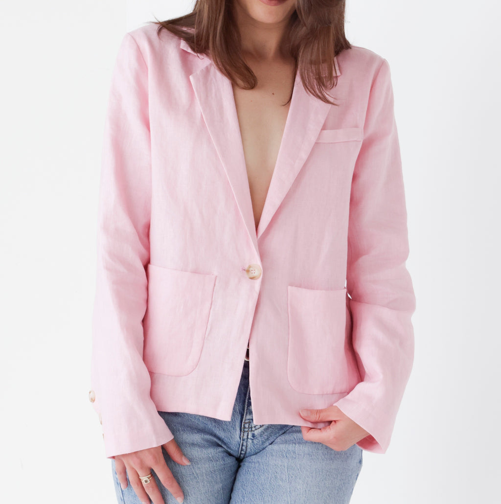 Blazer Linen pink
