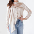 Srajca Mulberry silk champagne