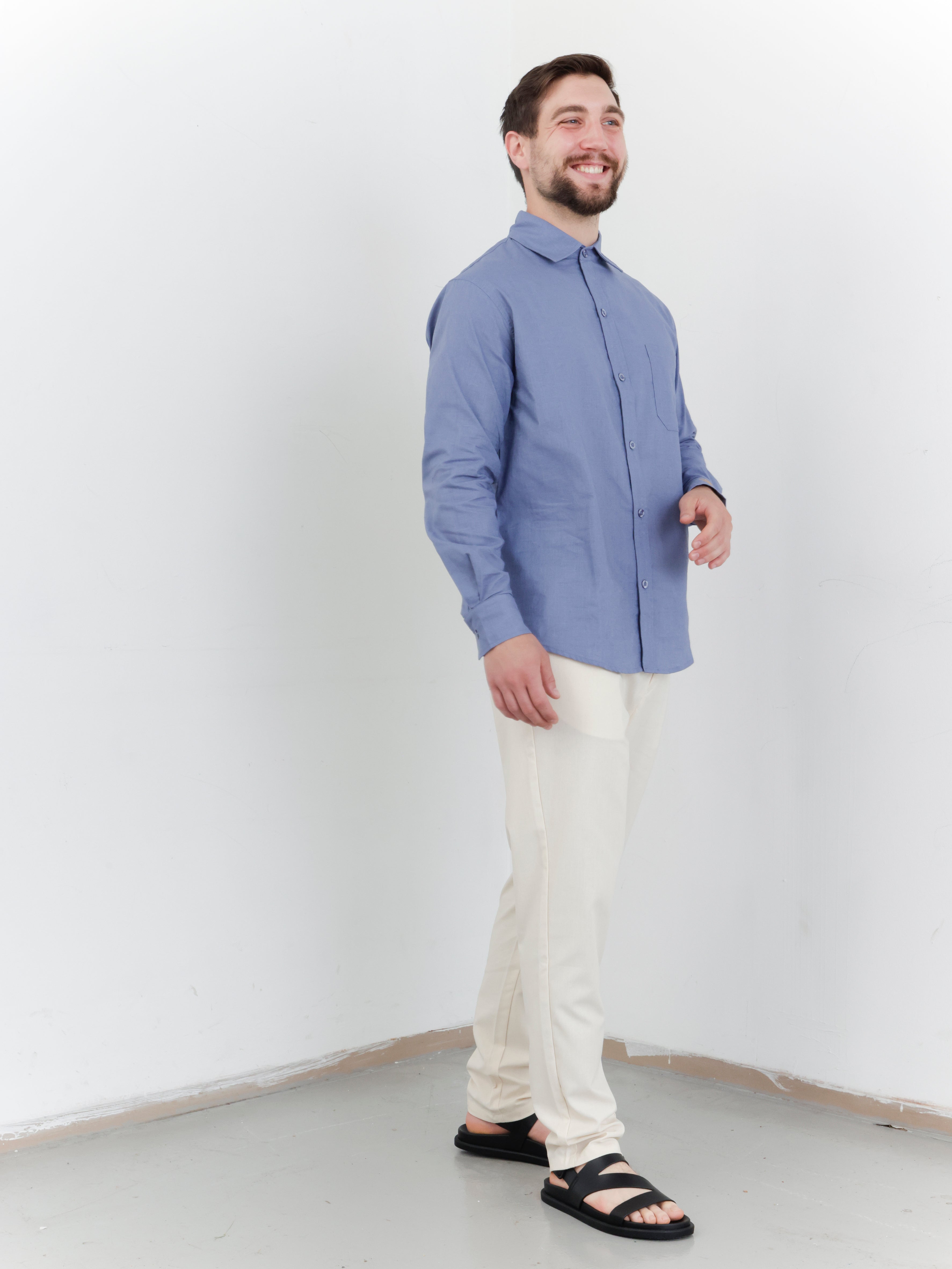 Moška srajca Linen embroidery