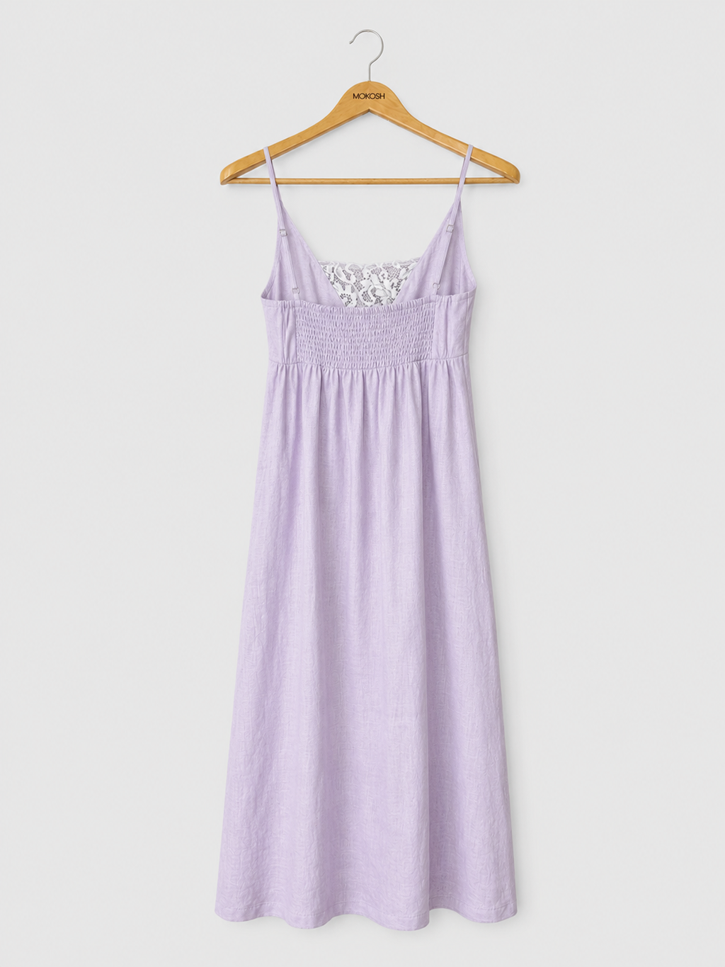 Obleka Linen lace lavender