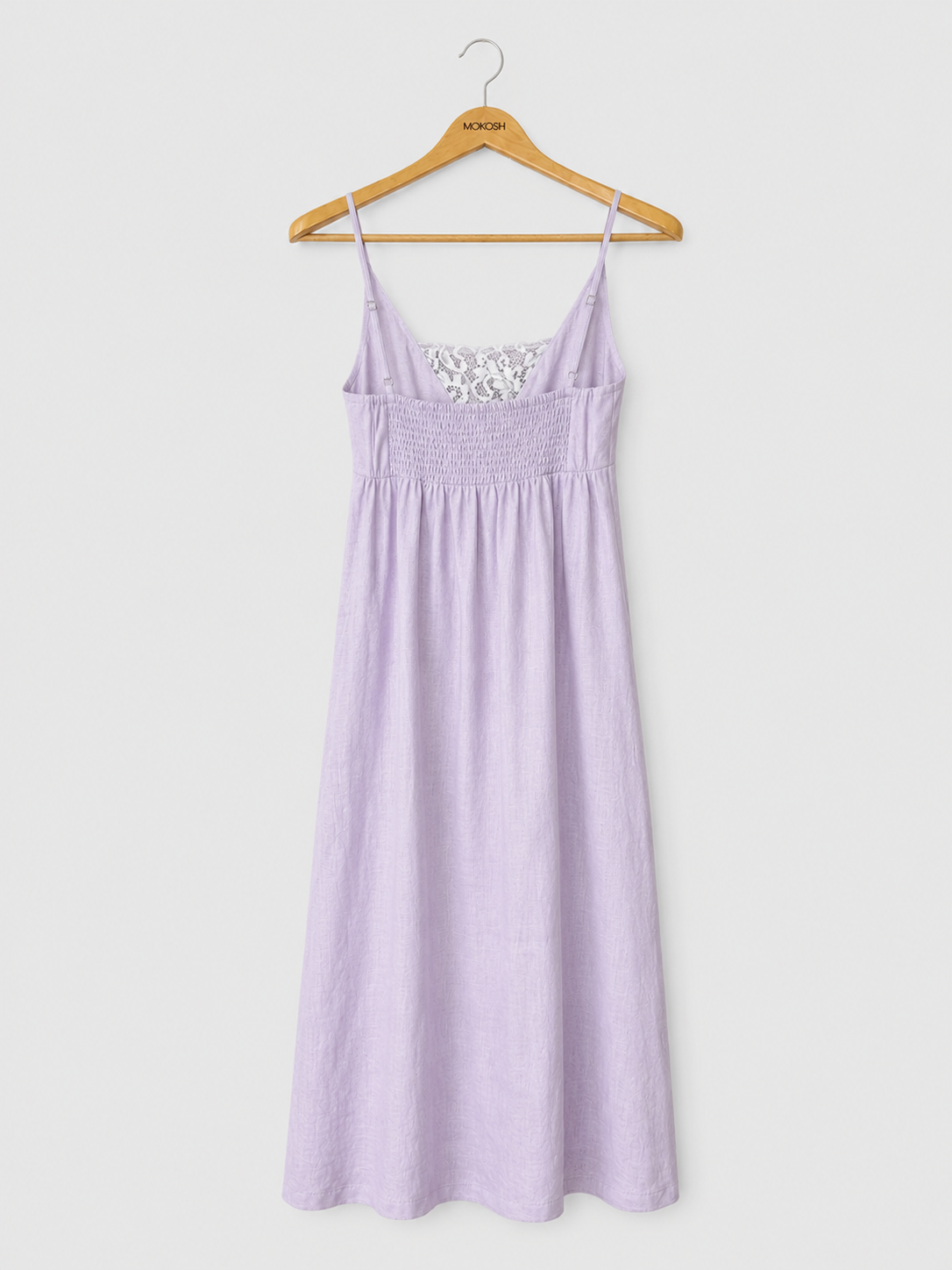 Obleka Linen lace lavender