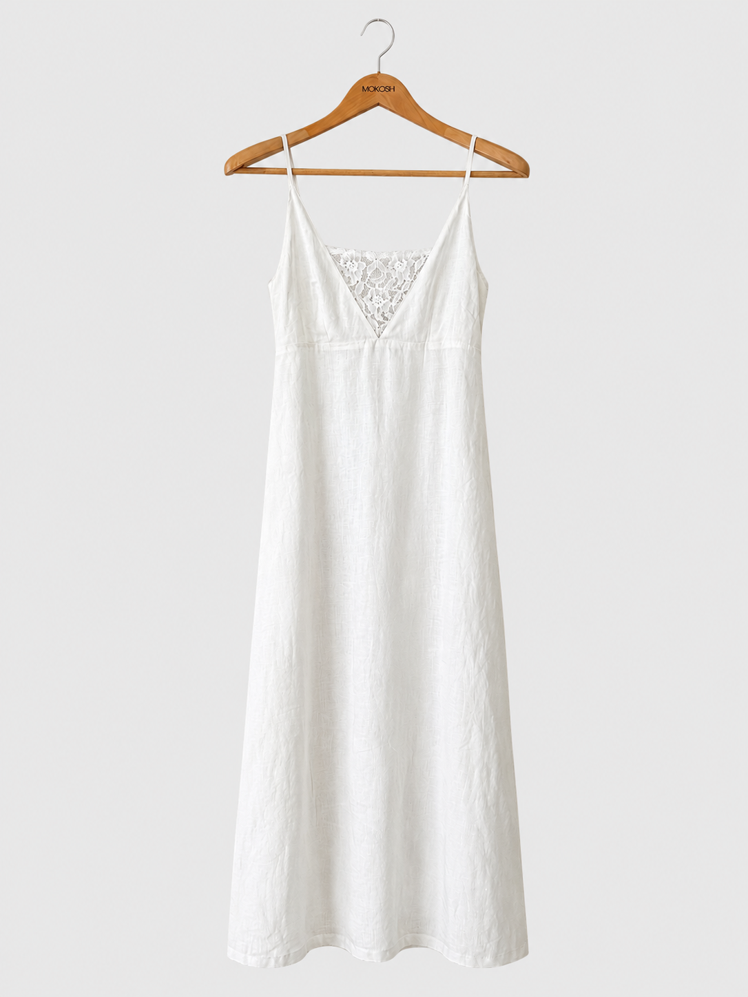 Obleka Linen lace white